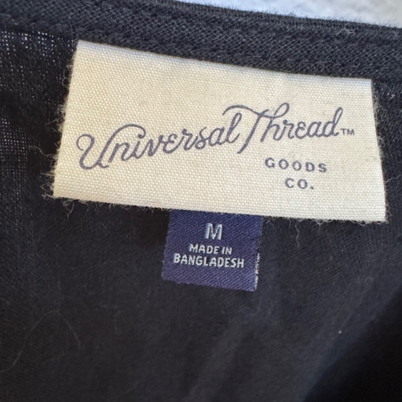 Black linen dress with pockets - Size M - Picture 2 of 4